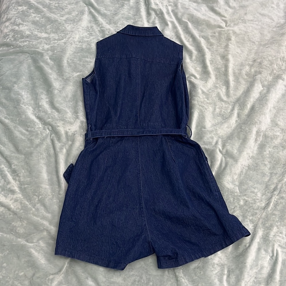 Stretch Denim Romper - Picture 4 of 4